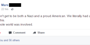 You can’t be a Nazi AND a proud American…