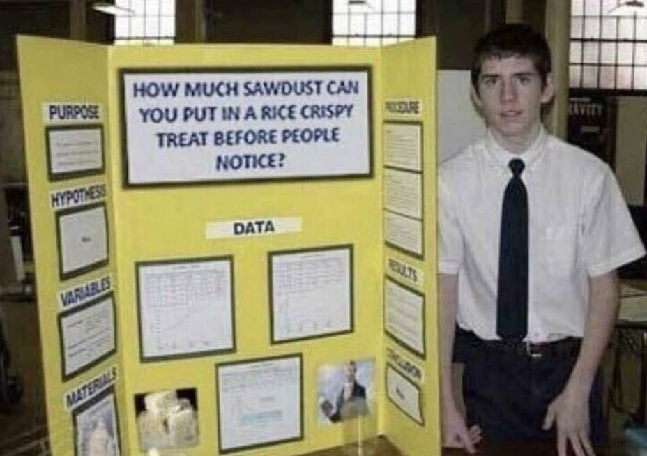 It's science fair season.