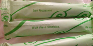 Motivational tampons.