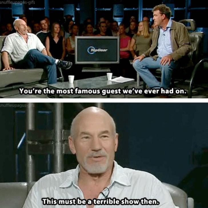 When Patrick Stewart visits your show...