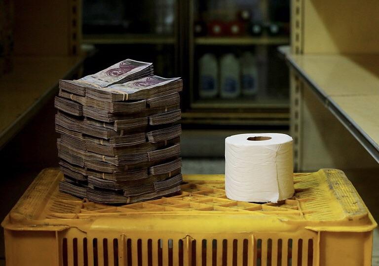 It currently costs 2,600,000 bolivars to buy a roll of toilet paper in Venezuela