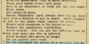 How to remain healthy, circal 1918