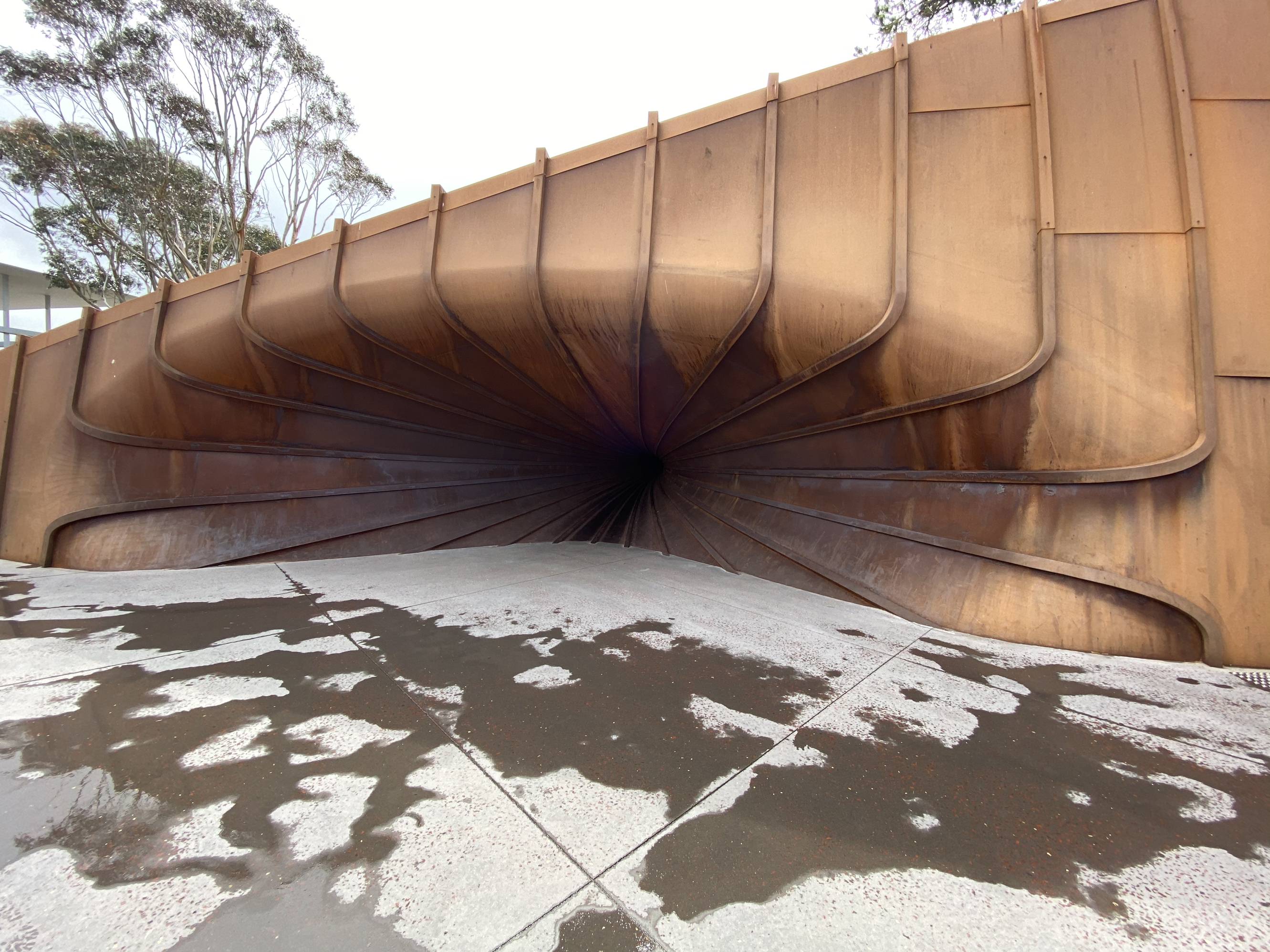 Tunnel of secrets at MONA Hobart. Secrets spoken into the tunnel are relayed deep down into the museum for people to hear.