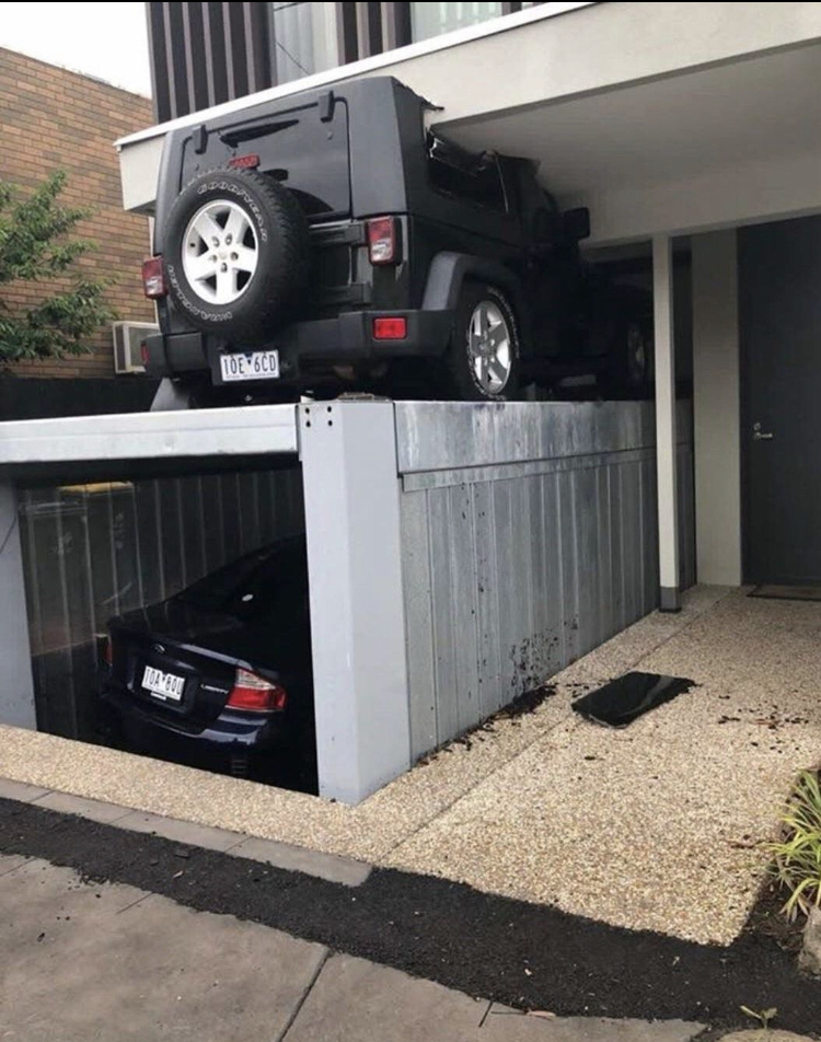 That's just the problem with underground garages...