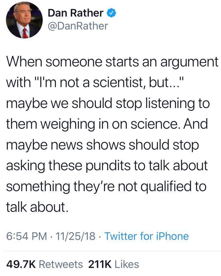 I'd Rather talk to actual scientists...