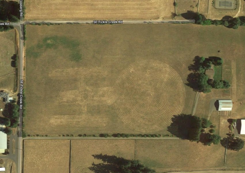 A farm in Oregon has the Enterprise tilled into it