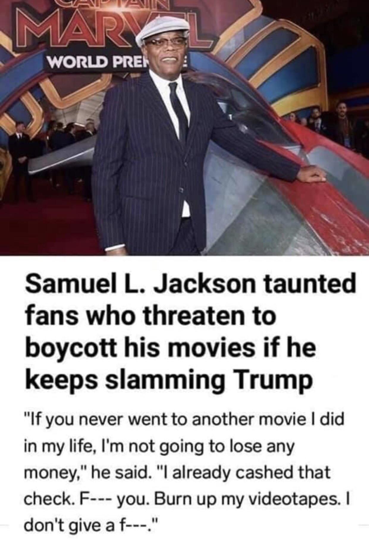 Samuel L. Jackson is not too worried about snowflakes.