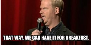 Jim Gaffigan near perfectly predicts the future of food.