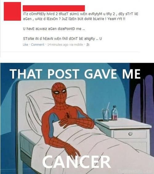 That post gave me cancer.
