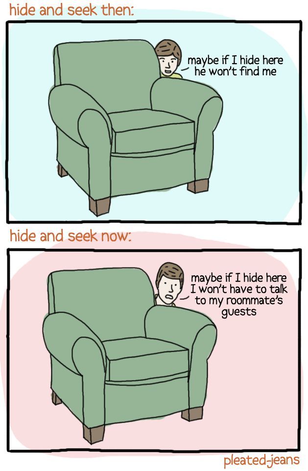Hide and seek, then vs. now.