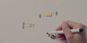 This pen allows the user to draw lines that can connect circuits together