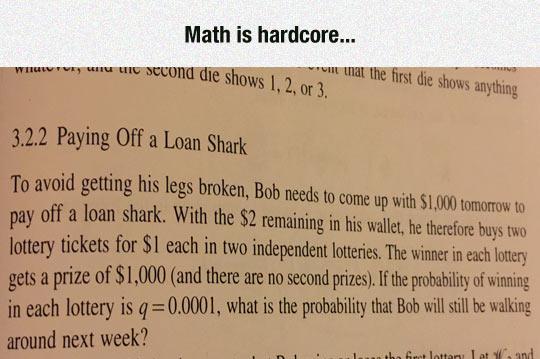 Real life examples in your math book.
