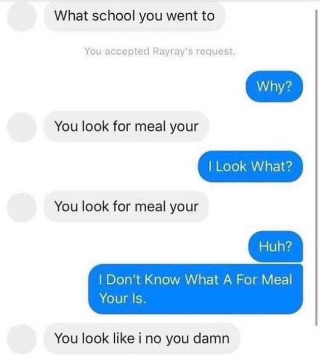 For meal your