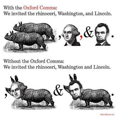 Importance of the Oxford Comma.