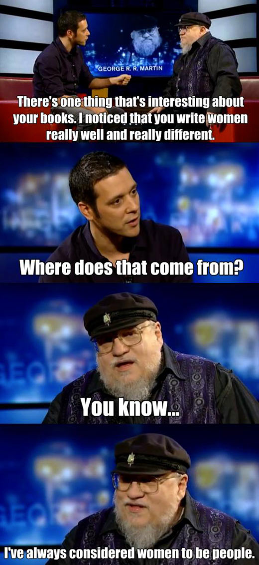 Interviewing George R. R. Martin.