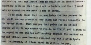 Gandhi’s letter to Hitler. (1939)