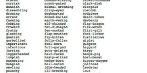 Shakespeare insult kit.