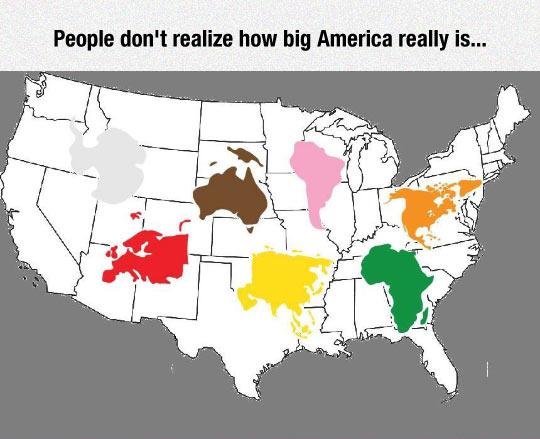 The Real Size Of America