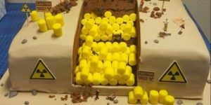 Birthday cake for radioactive waste manager