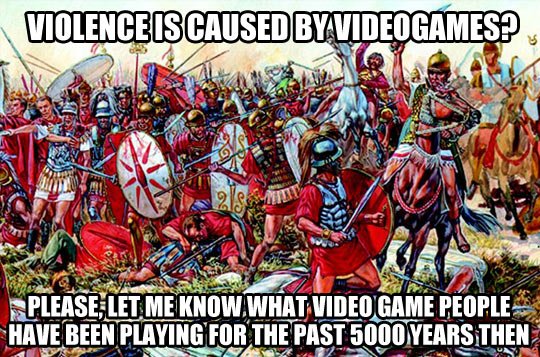 Violence is caused by videogames?