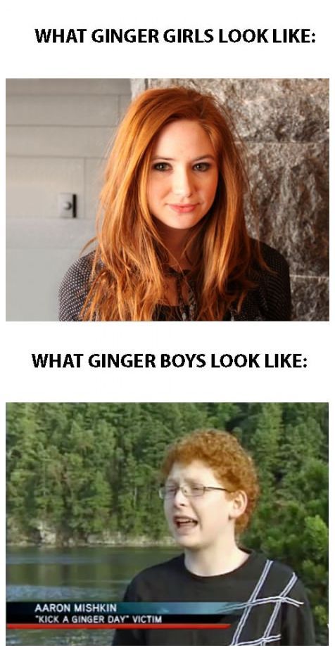 Ginger boys vs Ginger girls.