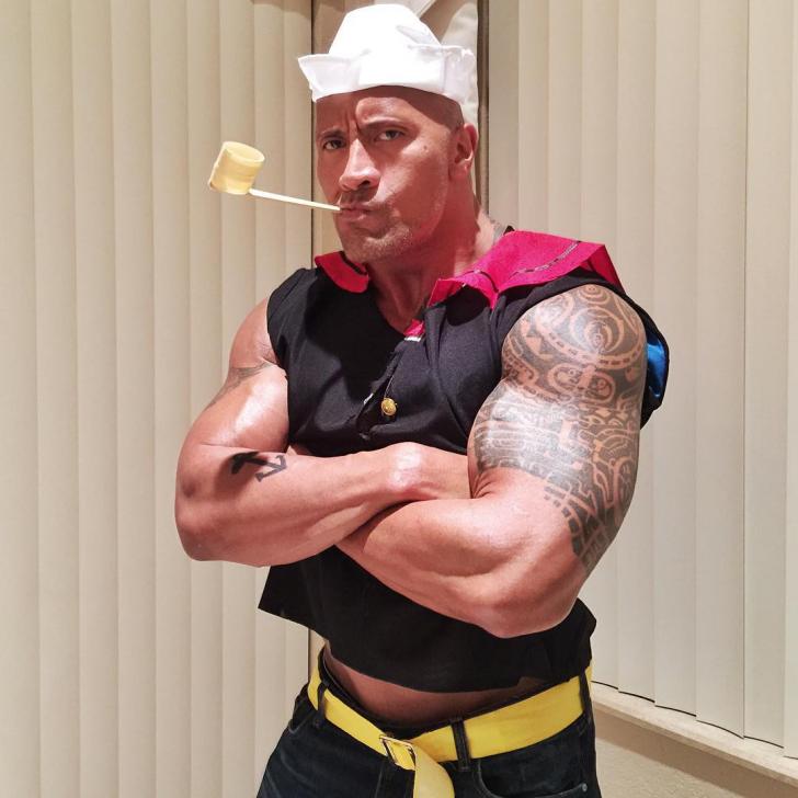 The Rock as Popeye