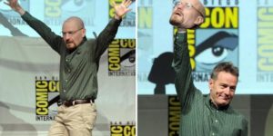 Bryan Cranston disguised as Walter White at Comic Con 2017