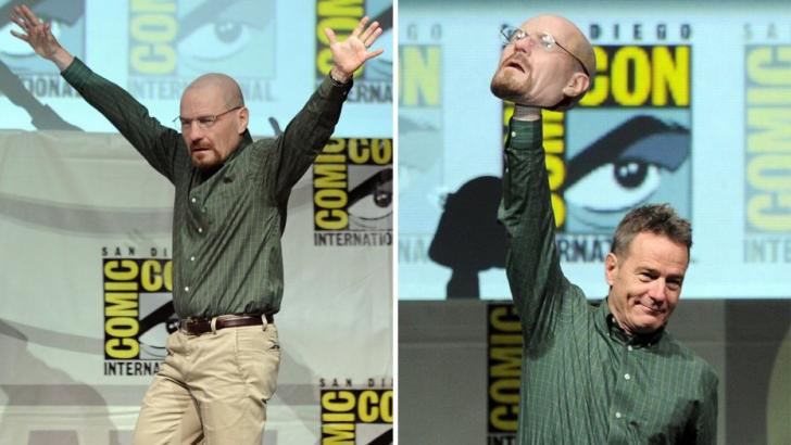Bryan Cranston disguised as Walter White at Comic Con 2017