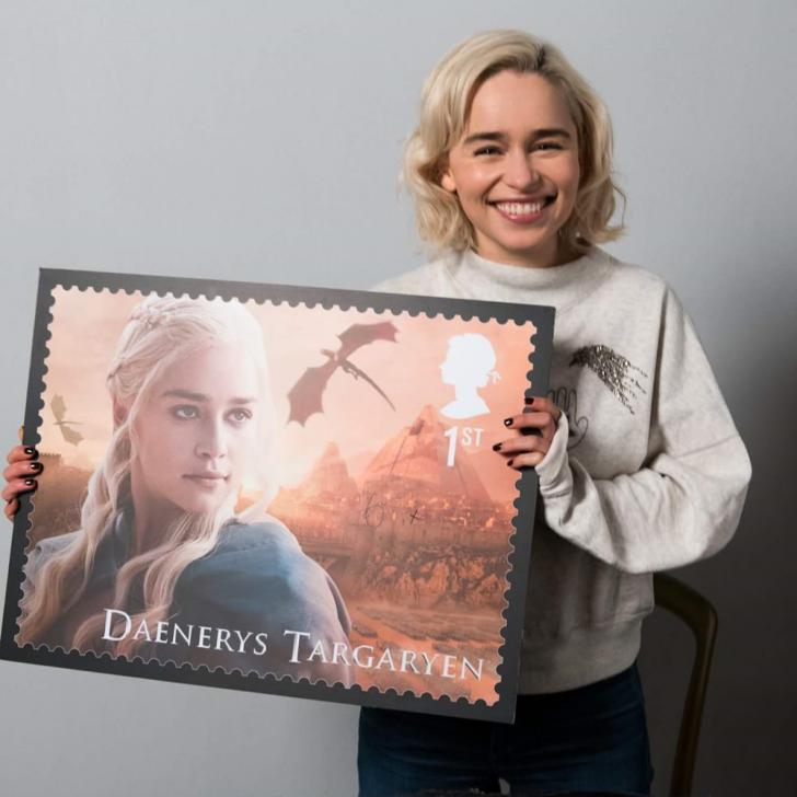 Emilia Clarke is officially a Royal Mail stamp.