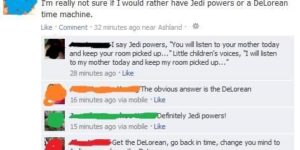 Jedi Powers vs DeLorean time machine…