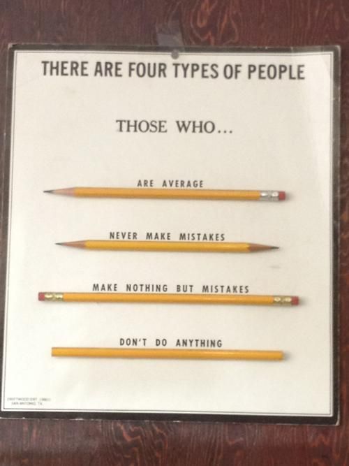 There are four types of people.