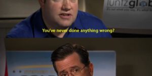 Colbert confesses to his wrongdoings.