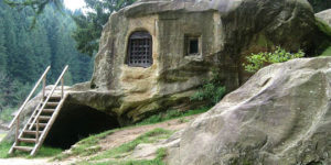 A house carved in stone.