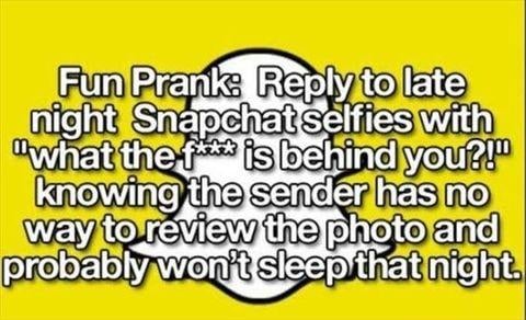 A late night Snapchat prank