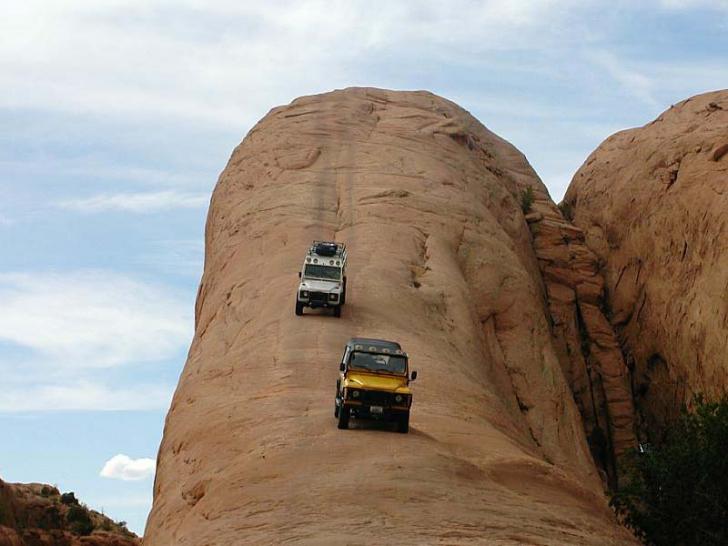 Riding down the Lion's Back, in Nope, Utah