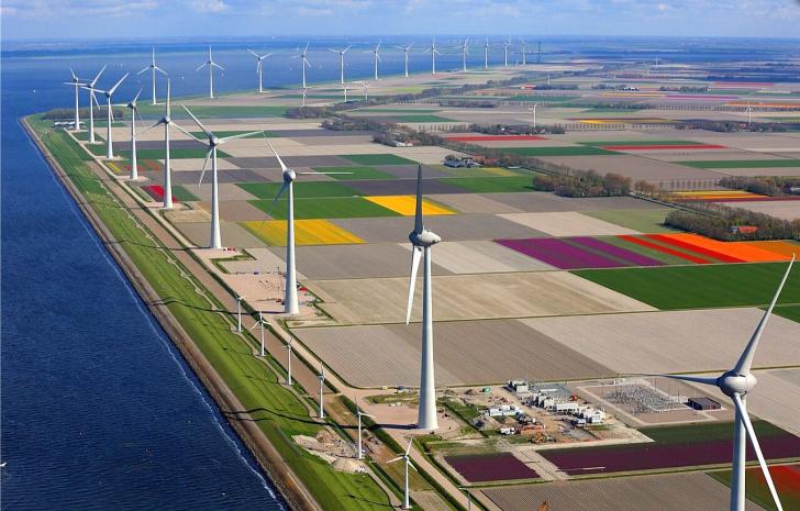 Wind turbines in the Netherlands