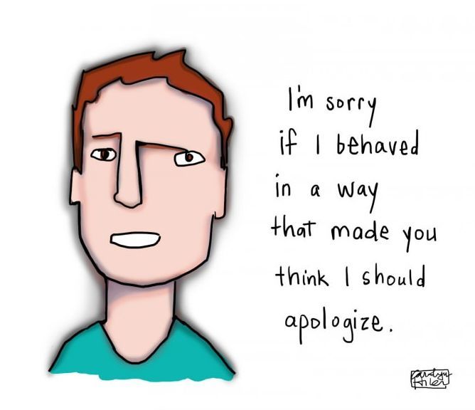Apologies are dumb.