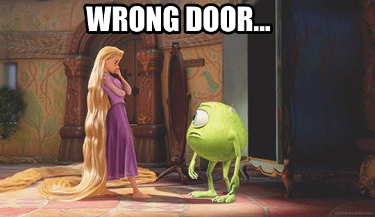 Wrong door...