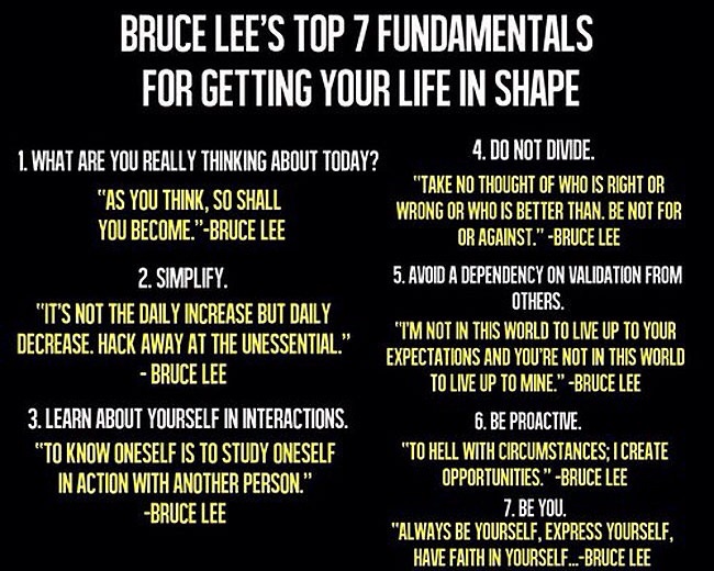 Bruce Lee's words will live forever.