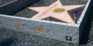 Someone built this wall around Trump’s Hollywood star