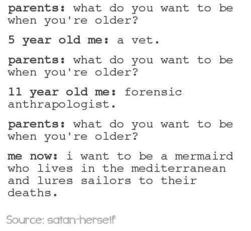 What do you want to be when you're older?