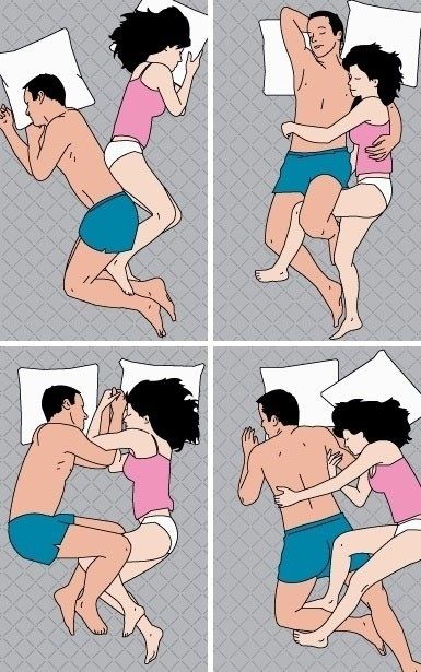 Four popular positions in bed.