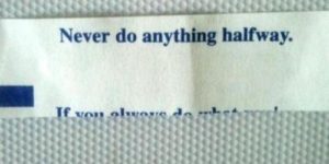 My ironic fortune cookie