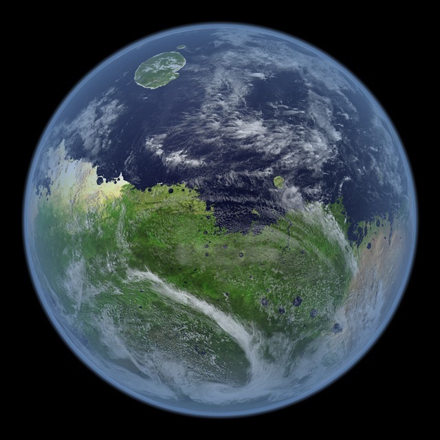 This is how Mars would like with water and vegetation