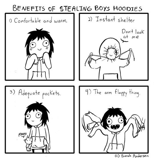 Benefits of stealing boys hoodies