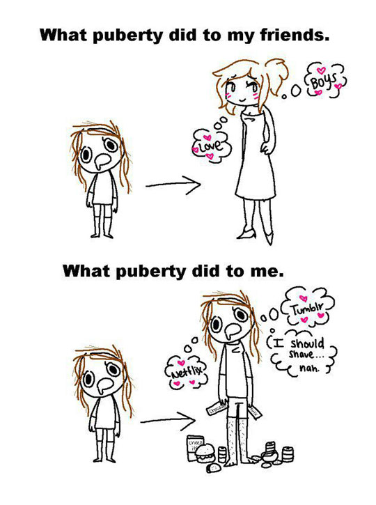 What puberty did to my friends.