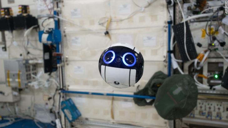 This spherical zero-gravity camera drone will help astronauts communicate when in space