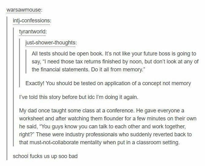 Let's have conversations about our education system while it's down, yeah?