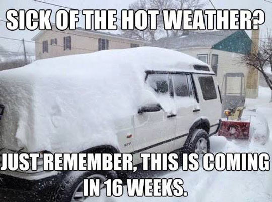 Sick of the hot weather?