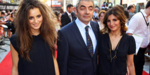 Rowan Atkinson (Mr. Bean) with his Wife and Daughter.